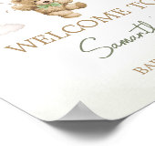 Barly Wachten Groene Ballon Welkom Poster (Hoek)