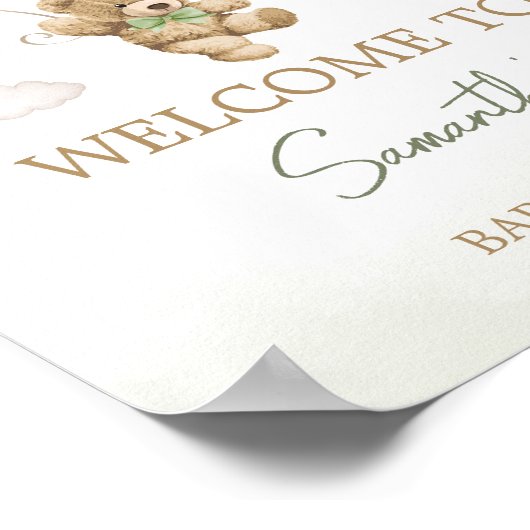 Barly Wachten Groene Ballon Welkom Poster