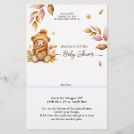 Barly Wachten Herfst Baby shower Snoep Bar Wrapper