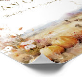 Barly Wachten Herfst Woodland Baby shower Gunsten Poster (Hoek)