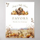 Barly Wachten Herfst Woodland Baby shower Gunsten Poster (Voorkant)