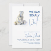 Barly Wachten Polar Beer Blauw Winter Boy Baby sho Kaart (Voorkant)