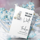 Barly Wachten Polar Beer Roze Meisje Baby shower Bedankkaart