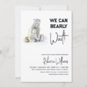 Barly Wachten Polar Beer Roze Meisje Baby shower Kaart (Voorkant)