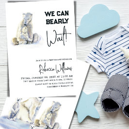 Barly Wachten Polar Beer Roze Meisje Baby shower Kaart