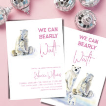Barly Wachten Polar Beer Roze Meisje Baby shower