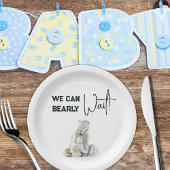 Barly Wachten Polar Beer Roze Meisje Baby shower Papieren Bordje