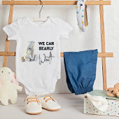Barly Wachten Polar Beer Roze Meisje Baby shower Romper