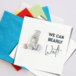 Barly Wachten Polar Beer Roze Meisje Baby shower Servet