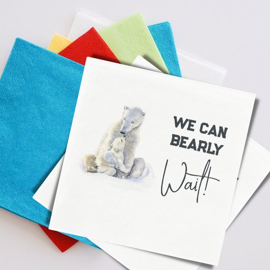 Barly Wachten Polar Beer Roze Meisje Baby shower Servet