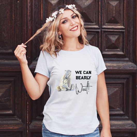 Barly Wachten Polar Beer Roze Meisje Baby shower T-shirt