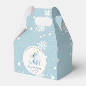 Barly Wachten Polar Mama Beer Cub Baby Jongensdouc Bedankdoosjes (Voorkant Zijde)