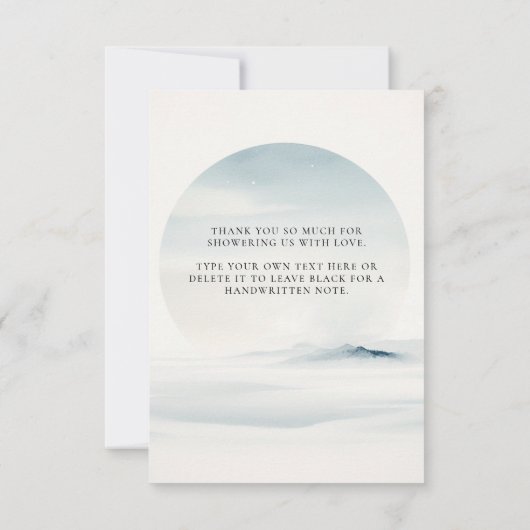 Barly Wachten Polar Mama Beer Cub Baby Jongensdouc Bedankkaart (Achterkant)