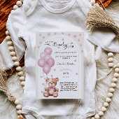 Barly Wachten Roze Rustieke Ballonnen Baby Meisje  Kaart