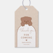 Barly Wachten Schattige Teddy Bear Minimalistisch  Cadeaulabel (Voorkant)