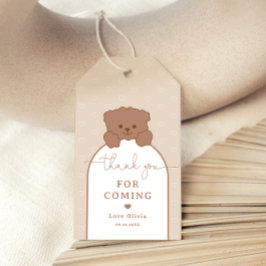 Barly Wachten Schattige Teddy Bear Minimalistisch  Cadeaulabel