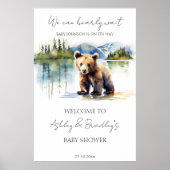 Barly wait adventure baby shower welkomstbord poster (Voorkant)