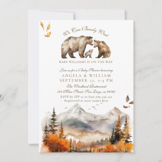 Barly Wait Adventure Herfst Elegant Baby shower Kaart