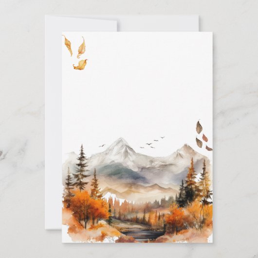 Barly Wait Adventure Herfst Elegant Baby shower Kaart (Achterkant)