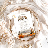 Barly Wait Adventure Herfst Elegant Baby shower Kaart