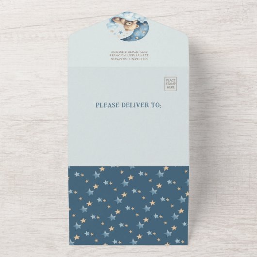 Barly Wait Baby shower All In One Uitnodiging (Buitenkant)