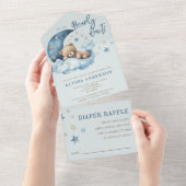 Barly Wait Baby shower All In One Uitnodiging (Afscheurbaar)