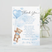 Barly Wait Baby shower Bedankkaart (Staand voorkant)