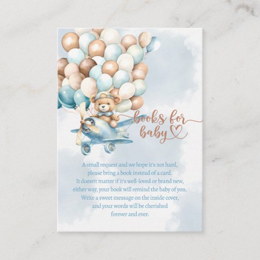 Barly Wait Baby shower Boeken voor Baby Informatiekaartje (Voorkant)