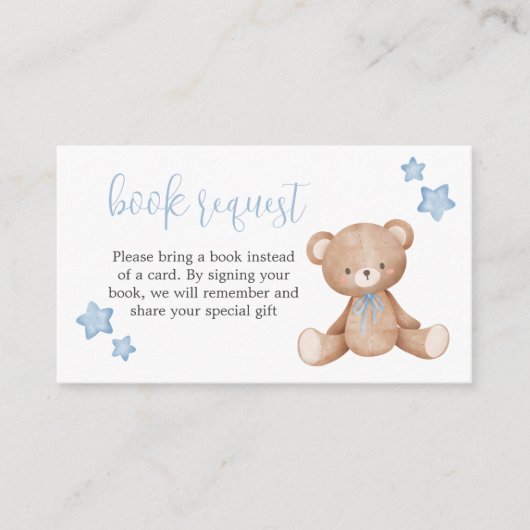 Barly Wait Baby shower Book Request Kaart (Voorkant)