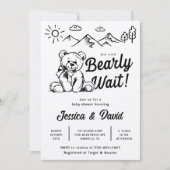 Barly Wait | BABY SHOWER | Eenvoudige uitnodiging (Voorkant)