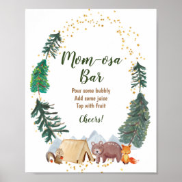 Barly Wait Baby shower Girl Momosa Bar Sign Poster