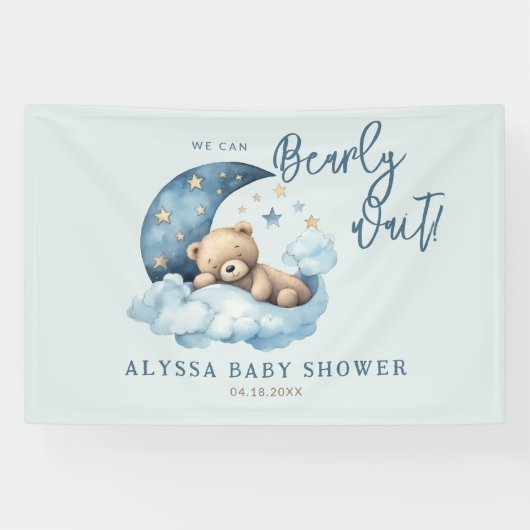Barly Wait Baby shower Spandoek (Horizontaal)