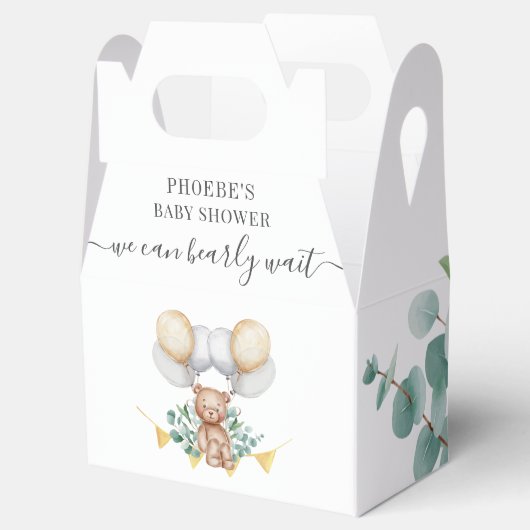 Barly Wait Baby shower Woodland Beer Animal Bedankdoosjes (Geopend)