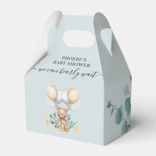 Barly Wait Baby shower Woodland Beer Animal Favor Bedankdoosjes (Voorkant Zijde)