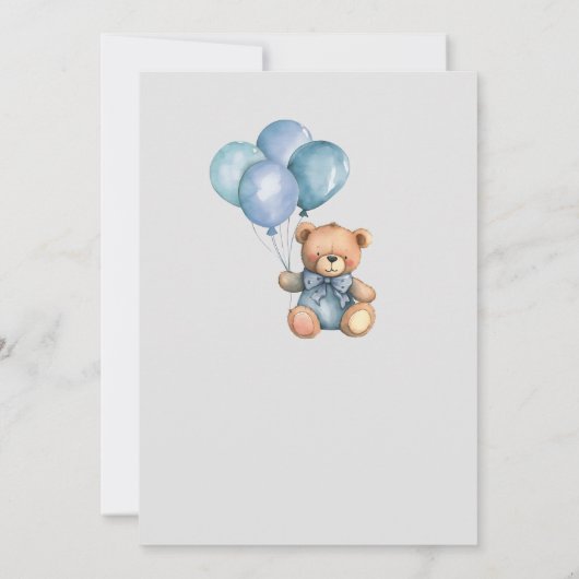 Barly Wait Ballons Baby shower Uitnodiging (Achterkant)