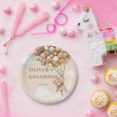 Barly Wait Ballons Genderneutraal Baby shower Papieren Bordje (Feest)