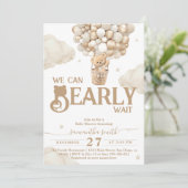 Barly Wait Balloon Genderneutraal Baby shower Kaart (Staand voorkant)