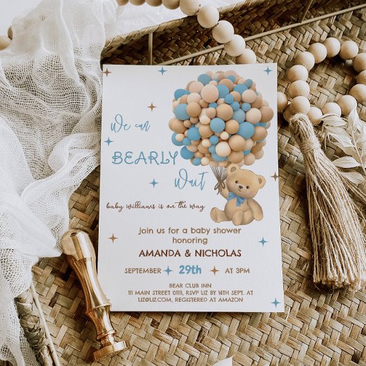 Barly Wait Beer Blue Boy Shower Kaart