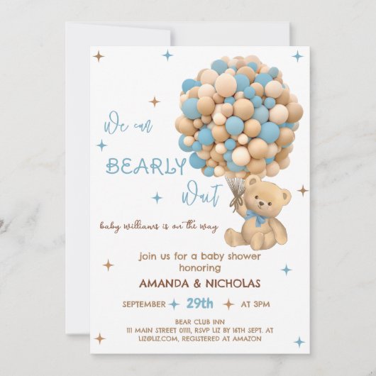 Barly Wait Beer Blue Boy Shower Kaart (Voorkant)