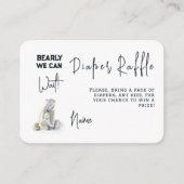 Barly Wait Beer Luier Raffle Baby shower spel Informatiekaartje (Voorkant)