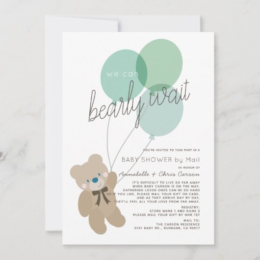 Barly Wait Beer Mint Baby shower by Mail Kaart (Voorkant)