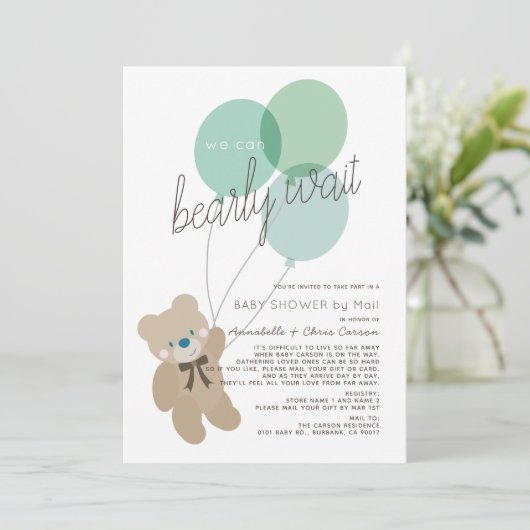 Barly Wait Beer Mint Baby shower by Mail Kaart (Staand voorkant)