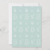 Barly Wait Beer Mint Green Baby shower Invitation Kaart (Achterkant)