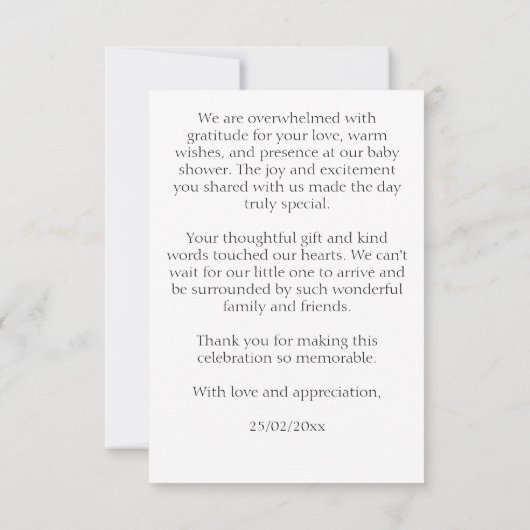 Barly wait beer welp avontuur wacht op baby shower bedankkaart (Achterkant)