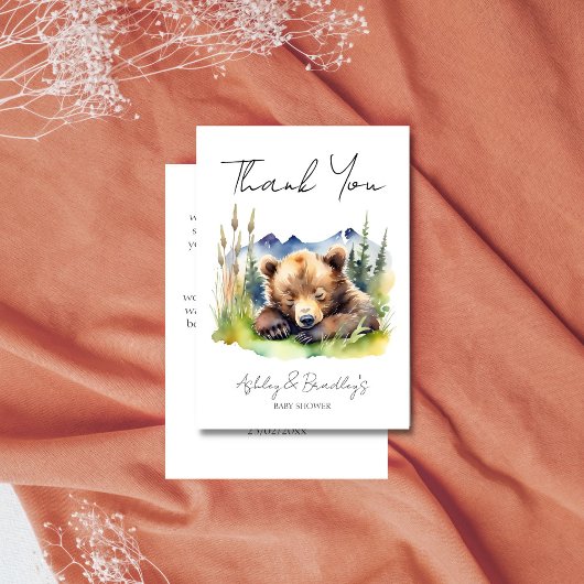 Barly wait beer welp avontuur wacht op baby shower bedankkaart