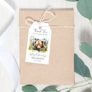 Barly wait beer welp avontuur wacht op baby shower cadeaulabel