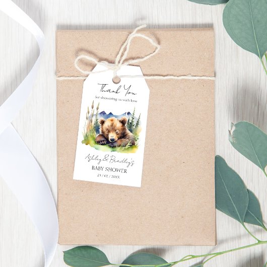 Barly wait beer welp avontuur wacht op baby shower cadeaulabel