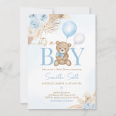 Barly Wait Blue Beer Baby shower Kaart (Voorkant)