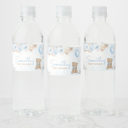 Barly Wait Blue Beer Baby shower Waterfles Etiket (Flessen)