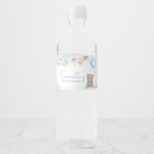 Barly Wait Blue Beer Baby shower Waterfles Etiket (Voorkant)